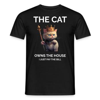 Cat Lady - Funny - Men's T-Shirt - black - Front - AI Model Male 178 light (178cm)