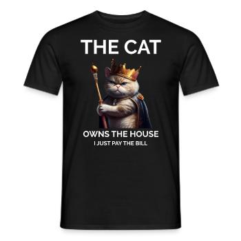 Funny Cat Saying Crazy Cat Lady - Men's T-Shirt - black - Front - AI Model Male 178 light (178cm)