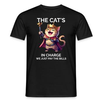 Cat Owner Funny Saying Cat Mom - Men's T-Shirt - black - Front - AI Model Male 178 light (178cm)