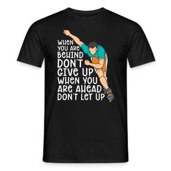 Speed Skating When You Are Behind Short Track - Men's T-Shirt - black - Front - AI Model Male 178 light (178cm)