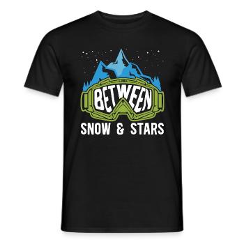 Cross Country Skiing Between Snow & Stars Skier - Männer T-Shirt - Schwarz - Vorne - AI Model Male 178 light (178cm)