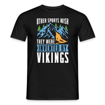 Cross Country Skiing Other Sports Wish They Skier - Männer T-Shirt - Schwarz - Vorne - AI Model Male 178 light (178cm)