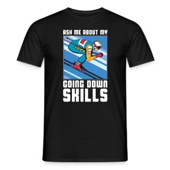 Cross Country Skiing Ask Me About My Ski Racing - Men's T-Shirt - black - Front - AI Model Male 178 light (178cm)