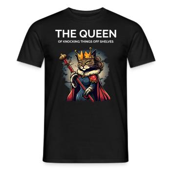 Pelz Eltern Kätzchen Katze Papa Katze Mama - Männer T-Shirt - Schwarz - Vorne - AI Model Male 178 light (178cm)