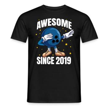 Awesome Since 2019 - 4th Bowling Birthday - Men's T-Shirt - black - Front - AI Model Male 178 light (178cm)