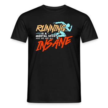 Running Is A Mental Sport Race XC Country Running - Männer T-Shirt - Schwarz - Vorne - AI Model Male 178 light (178cm)