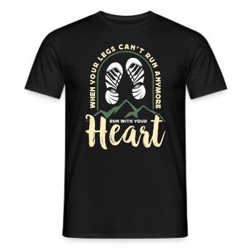 Cross Country Running When Your Legs Can't Race - Men's T-Shirt - black - Front - AI Model Male 178 light (178cm)
