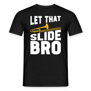 Trombone Let That Slide Bro Brass Band Trombonist - T-shirt homme - noir - Devant - AI Model Male 178 light (178cm)