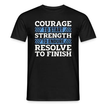 Courage de course de fond pour commencer un coureur XC - T-shirt homme - noir - Devant - AI Model Male 178 light (178cm)