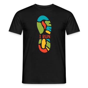 Cross Country Running I Run Long Track Athletic - Männer T-Shirt - Schwarz - Vorne - AI Model Male 178 light (178cm)