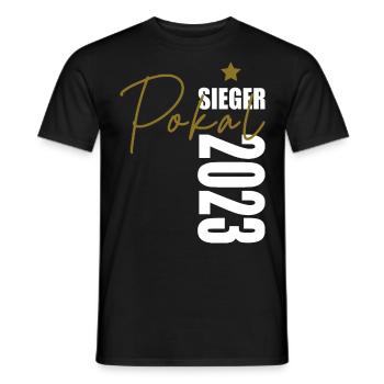 Pokalsieger 2023 - Männer T-Shirt - Schwarz - Vorne - AI Model Male 178 light (178cm)