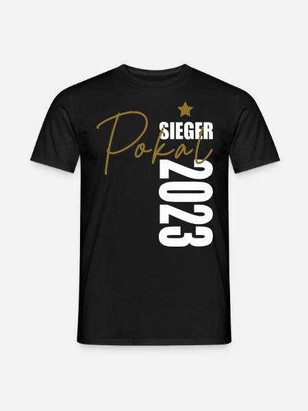 Pokalsieger 2023 - Männer T-Shirt - Schwarz