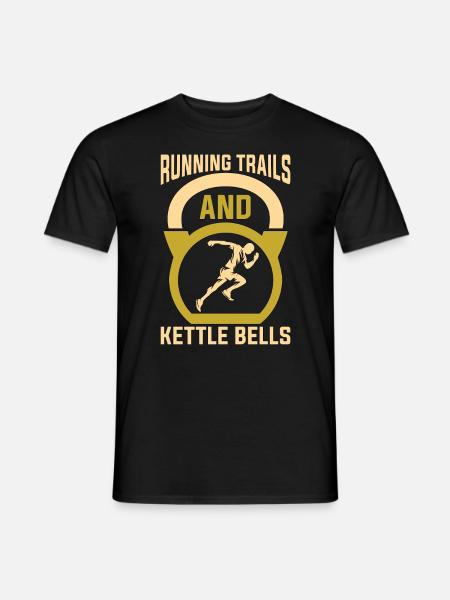 Running Trails And Athletes Training Trail Running - Männer T-Shirt - Schwarz