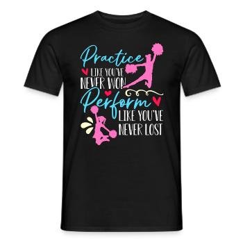 Pratique du cheerleading comme vous n’avez jamais applaudi - T-shirt homme - noir - Devant - AI Model Male 178 light (178cm)