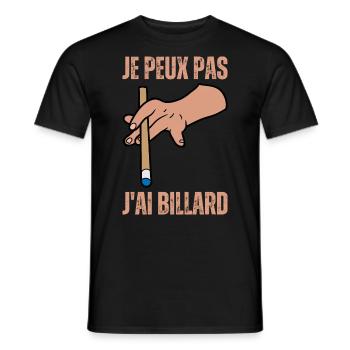 J'Peux Pas J'ai Billard Boules Snooker 8 Ball Pool - T-shirt homme - noir - Devant - AI Model Male 178 light (178cm)