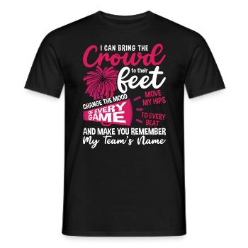 Cheerleading Je peux amener la foule à encourager l’équipe - T-shirt homme - noir - Devant - AI Model Male 178 light (178cm)
