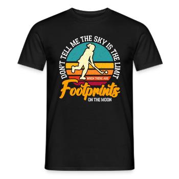 Field Hockey Don't Tell Me The Retro Floor Ball - Men's T-Shirt - black - Front - AI Model Male 178 light (178cm)