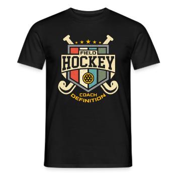 Field Hockey Coach Definition Retro Hockey Goalie - Männer T-Shirt - Schwarz - Vorne - AI Model Male 178 light (178cm)