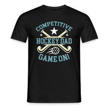 Hockey sur gazon Hockey compétitif Papa gardien de but - T-shirt homme - noir - Devant - AI Model Male 178 light (178cm)