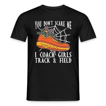 Track And Field You Don't Scare Me Loves Sprinting - Men's T-Shirt - black - Front - AI Model Male 178 light (178cm)