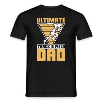 Ultimate Track & Field Dad Sprinting Athletic Race - Men's T-Shirt - black - Front - AI Model Male 178 light (178cm)