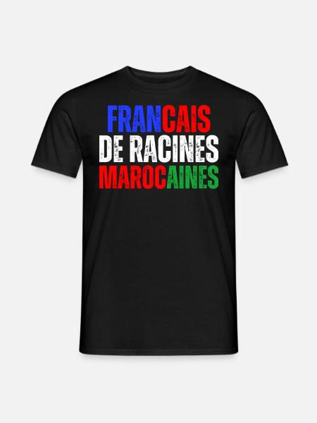 Francais De Racines Marocaines Franco Marocain - T-shirt homme - noir