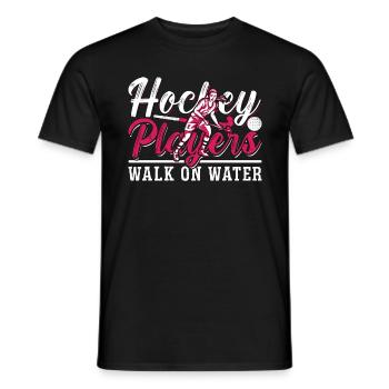 Field Hockey Players Walk On Water Hockey Goalie - Men's T-Shirt - black - Front - AI Model Male 178 light (178cm)