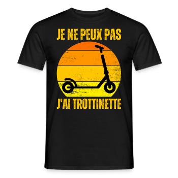 Je Peux Pas J'ai Trottinette Électrique Trot Elec - T-shirt homme - noir - Devant - AI Model Male 178 light (178cm)