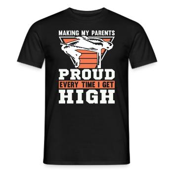 Le saut en hauteur rend les parents fiers à chaque fois qu’ils sautent - T-shirt homme - noir - Devant - AI Model Male 178 light (178cm)