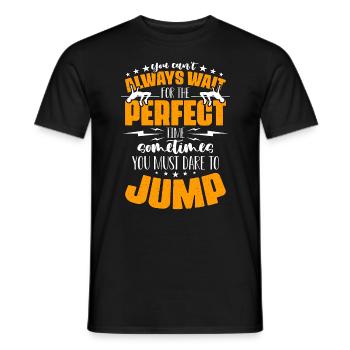 Saut en hauteur Vous ne pouvez pas toujours attendre Courir l’athlétisme - T-shirt homme - noir - Devant - AI Model Male 178 light (178cm)