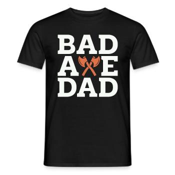 Lancer de hache Bad Axe Dad Hatchet Thrower Bullseye - T-shirt homme - noir - Devant - AI Model Male 178 light (178cm)