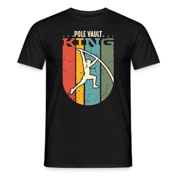 Pole Vault King Pole Jumper Athletics High Jump - Männer T-Shirt - Schwarz - Vorne - AI Model Male 178 light (178cm)