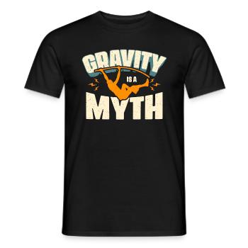 Pole Vault Gravity Is A Myth Athletics Long Jump - Men's T-Shirt - black - Front - AI Model Male 178 light (178cm)