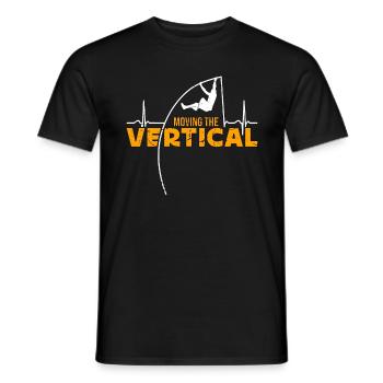 Pole Vault Moving The Vertical Track And Field - Men's T-Shirt - black - Front - AI Model Male 178 light (178cm)