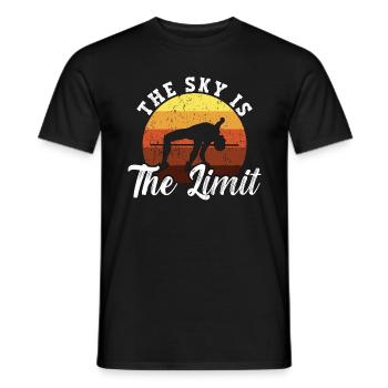 Saut à la perche Le ciel est la limite Saut de saut Pôle - T-shirt homme - noir - Devant - AI Model Male 178 light (178cm)