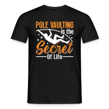 Pole Vault Pole Vaulting Dull Athletics High Jump - Männer T-Shirt - Schwarz - Vorne - AI Model Male 178 light (178cm)