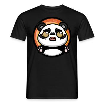 Panda Sunset - Men's T-Shirt - black - Front - AI Model Male 178 light (178cm)