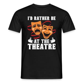 Musical Theatre I'd Rather Be At The Broadway - Men's T-Shirt - black - Front - AI Model Male 178 light (178cm)