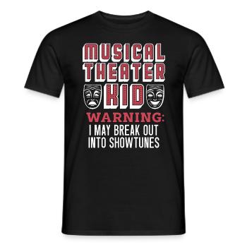 Théâtre musical Kid Warning I May Broadway Musical - T-shirt homme - noir - Devant - AI Model Male 178 light (178cm)