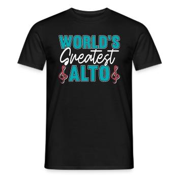 Musical Theatre World's Greatest Alto Loves Drama - Men's T-Shirt - black - Front - AI Model Male 178 light (178cm)