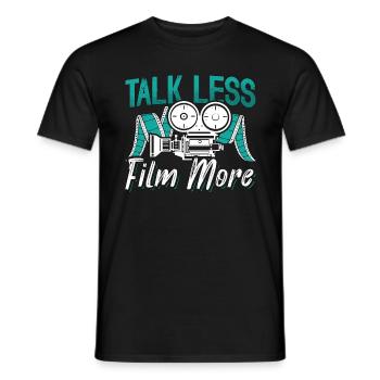 Film Director Talk Less Film More Cinematographer - Men's T-Shirt - black - Front - AI Model Male 178 light (178cm)