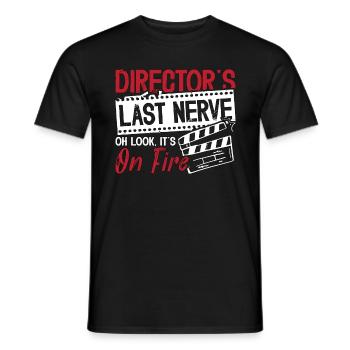 Film Director's Last Nerve Oh Movie Videographer - Men's T-Shirt - black - Front - AI Model Male 178 light (178cm)