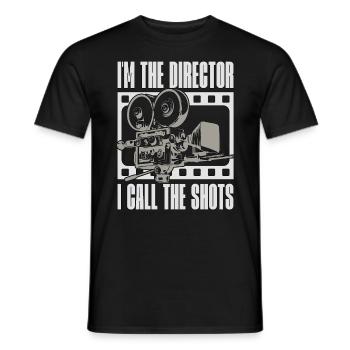 Film Director I'm The Director I Call Video Editor - Men's T-Shirt - black - Front - AI Model Male 178 light (178cm)