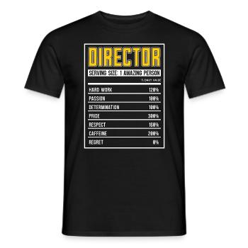 Réalisateur Réalisateur Nutrition Facts Film Film - T-shirt homme - noir - Devant - AI Model Male 178 light (178cm)