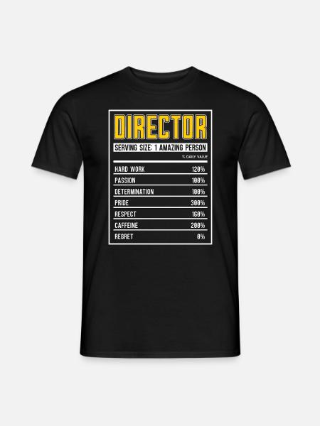 Film Reżyser Reżyser Odżywianie Fakty Film Film - T-shirt męski - czarny