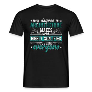 Architecture My Degree In Architecture Engineering - Men's T-Shirt - black - Front - AI Model Male 178 light (178cm)