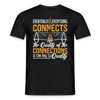 Eventually Everything Connects Builder Architects - Men's T-Shirt - black - Front - AI Model Male 178 light (178cm)