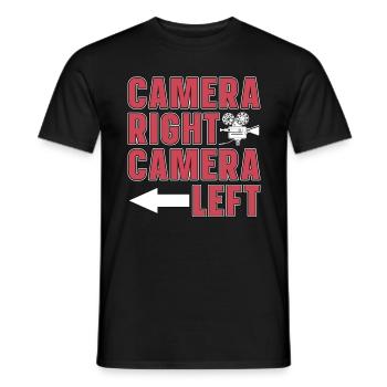 Caméra de tournage Caméra droite Réalisateur de film gauche - T-shirt homme - noir - Devant - AI Model Male 178 light (178cm)