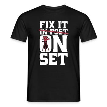 Filmmaking Fix It On Set Cinematographer Filmmaker - Men's T-Shirt - black - Front - AI Model Male 178 light (178cm)