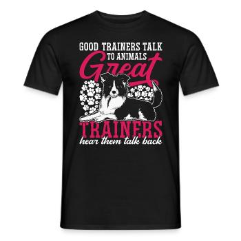 Animal Trainer Good Trainers Talk To Zookeeper - Männer T-Shirt - Schwarz - Vorne - AI Model Male 178 light (178cm)